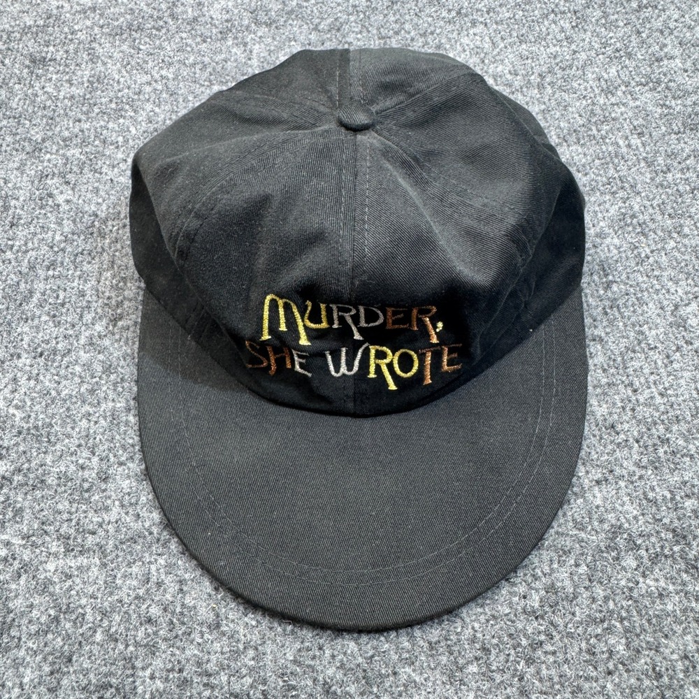 Vintage Universal Studios Murder She Wrote Hat Cap Black 1995 TV Promo Strapback